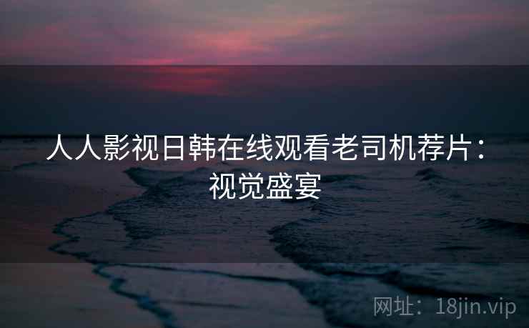 人人影视日韩在线观看老司机荐片：视觉盛宴
